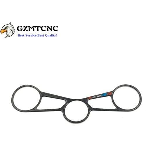 Carbon Fiber 3D Decal Pad Triple Tree Top Clamp Upper Front End Steering Cover Sticker For BMW S1000RR S 1000 RR 2015 2016 2017