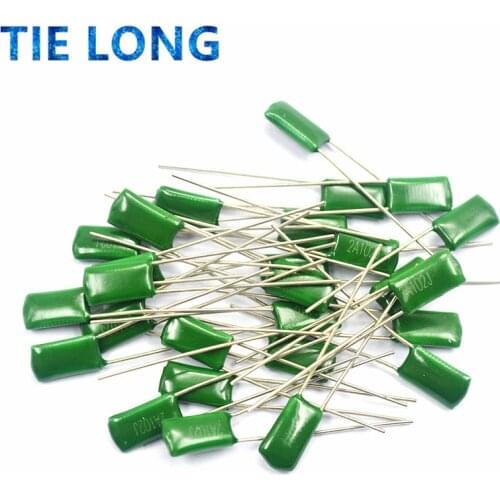 50pcs Polyester film capacitor 100V 1nF 1.5nF 2.2nF 100nF 2A471J 2A102J 2A152J 2A222J 2A392J 2A332J 2A472J 2A103J 2A473J 2A104J
