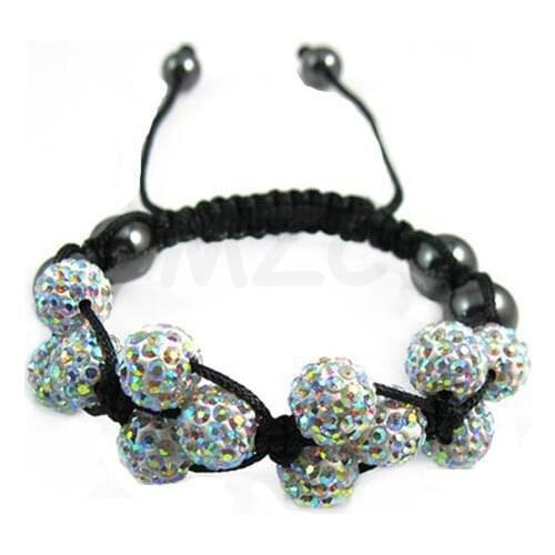 Ugg 10 pcs/lot 10mm Heart New Style Disco Ball Beads crystal AB crystal bracelet bracelets for women wholesale