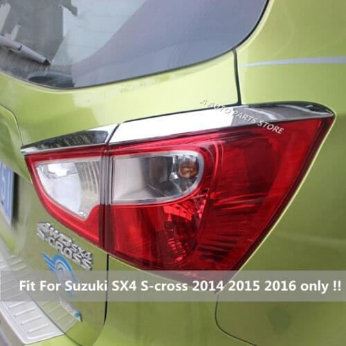 ABS Rear Tail Tailgate Light Lamp Eyelid Eyebrow Molding Cover Kit Trim Accessories For Suzuki SX4 S-cross 2014 2015 2016