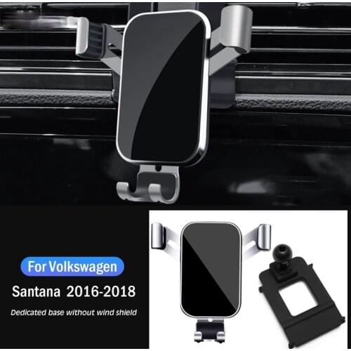 Car Mobile Phone Holder Air Vent Stand GPS Gravity Navigation Bracket For Volkswagen VW Santana 2016-2018 Car Accessories