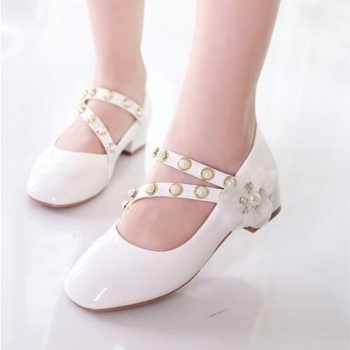 Childrens shoes Spring and Autumn of the girls little high heels princess shoes 100 flowers student shoes wholesale