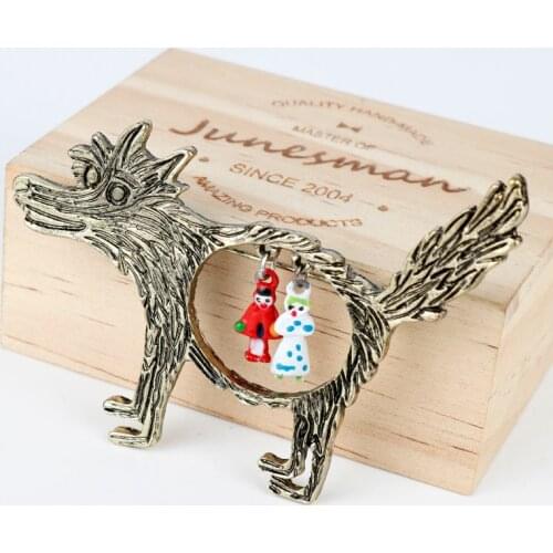 Retro Hollow Wolf Little Red Riding Hood Enamel Pins Brooches for Men Women Clothes Backpack Collar Lapel Badges Brooch Kid Gift