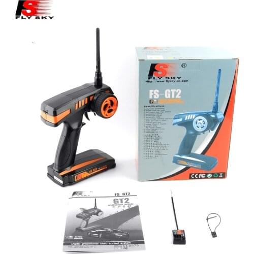 Flysky FS remote control 2.4G FS-GT2 2CH Radio Model RC Transmitter & Receiver For Rc Car Boat Model GT2
