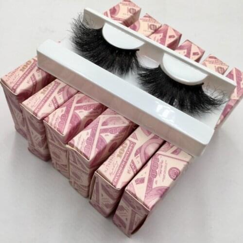 Fluffy Lashes 25mm 6pairs/lot 5D Mink Eyelashes with Money Box Different Lash Styles for Choose Mink Lashes Vendor