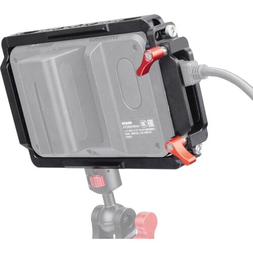 Eachrig Monitor Cage for Atomos Ninja V Shinobi 4K 5" Recording Cage With Built-in NATO Rails HDMI Cable Clamp and Sun Hood