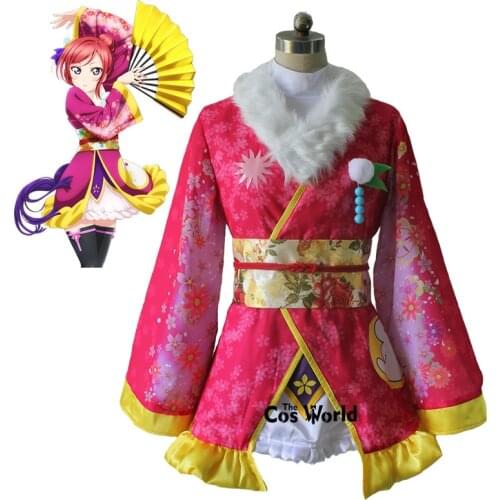 Love Live Kaguya No Shiro De Odoritai Angelic Angel Nishikino Maki Kimono Uniform Dress Outfit Anime Cosplay Costumes