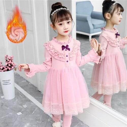 Little Loach Warm Dresses For Girls