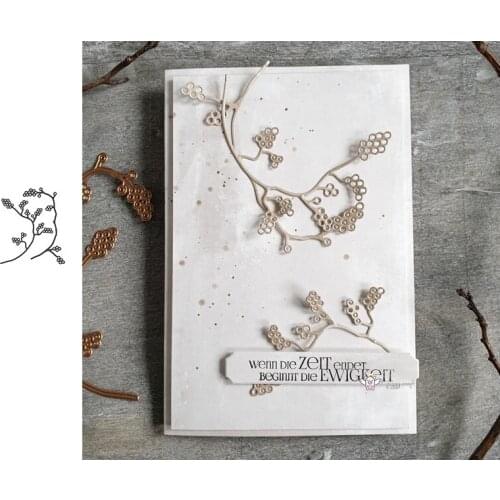 Mmao Crafts Metal Steel Cutting Dies New Fruit flower branch Stencil For DIY Scrapbooking Paper/photo Cards Embossing Dies
