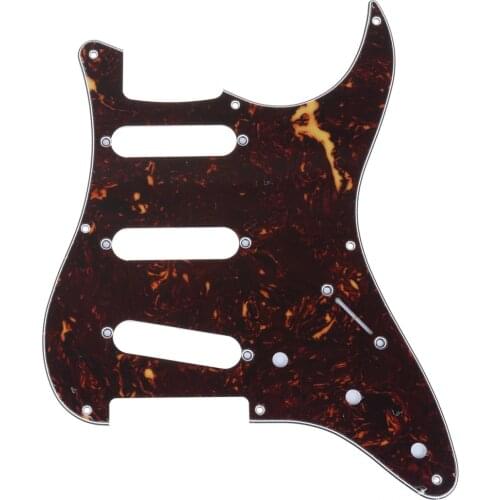 Musiclily Pro 8-Hole Guitar Strat Pickguard for JPN Fender Japan 57 Vintage Style Stratocaster, 4Ply Tortoise Shell