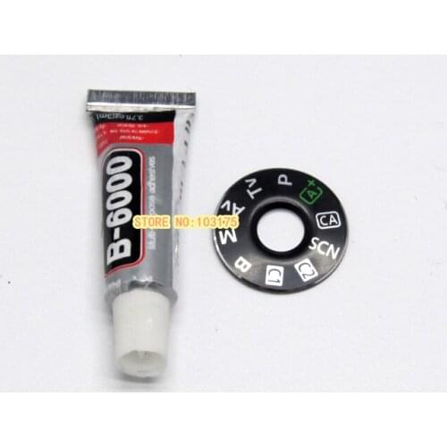 New Top Function Dial Mode Button Label Plate Interface Cap Button for Canon EOS 6D + glue