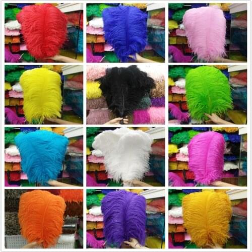 Hot 50/100 pcs High Quantity 24-26inches/60-65cm "thick Stem" Male Ostrich Feathers For DIY Jewelry Craft Making Decoration
