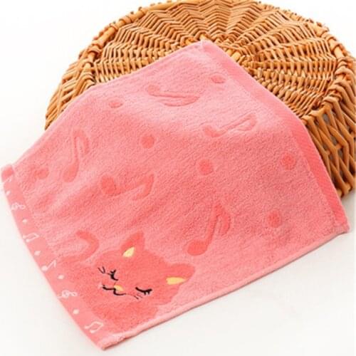 2019 Hot Sale New Exquisite Design Non-twisted Bamboo Fiber Music Cat Baby Wash Towels Spa Facial Bath Towel bathroom towels