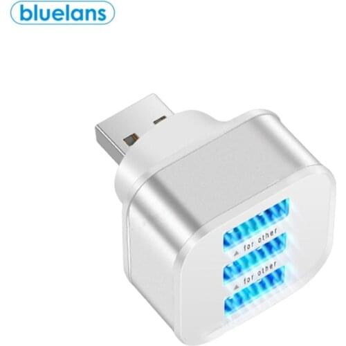 Portable 3 in 1 LED Light Luminous USB Cable Distributor, Data Cable Sorting Set Charging Only Cable Device For phone PC laptop