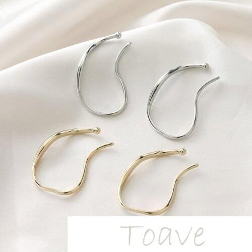 14K gold-clad, copper-plated, gold-plated large style ear clip ear clip earrings handmade diy handmade material accessories