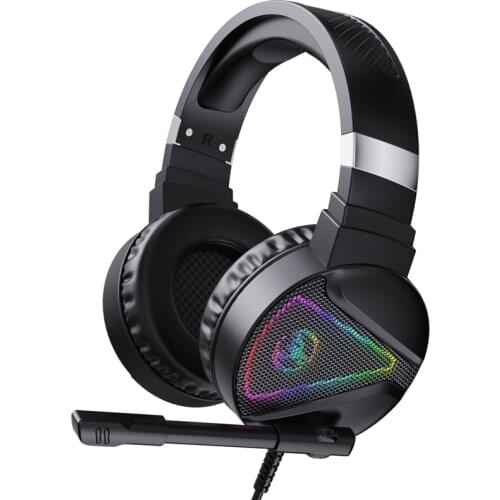 Wired Gaming Headset with 7.1 Surround Sound Band Noise Reduction Microphone and Rgb Light for Pc Ps4 USB