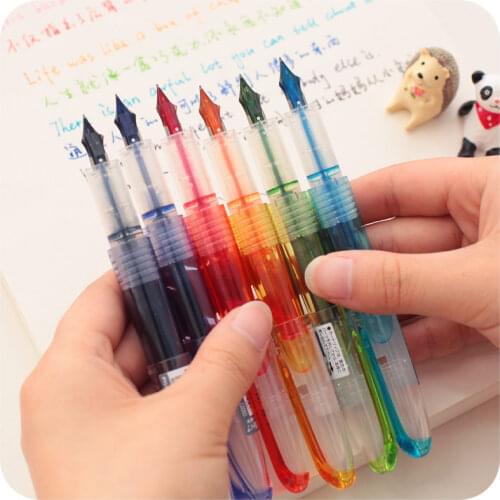 PILOT Kawaii Fountain Pen F Nib Color Cute Transparent Pen Rod Student Writing Replaceable Ink Cartridge SPN-20F