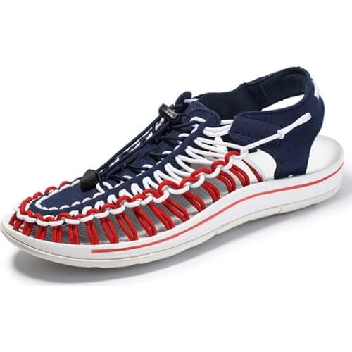 2021 Unisex Summer Men Sandals Fashion Handmade Weaving Design Breathable Casual Beach Shoes Outdoor Sandals For Women Big Size