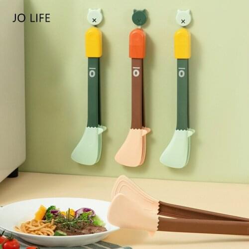 JO LIFE Anti-Scald Silicone BBQ Grilling Food Tong Multifunction Heat Insulation Salad Cooking Clip Clamp Kitchen Accessories