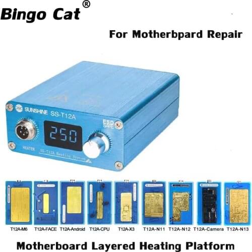 Sunshine SS T12A Motherboard Separator Heating Station Face CPU IC Chips Heating Disassembly For iPhone X XSMAX 11 12 pro max