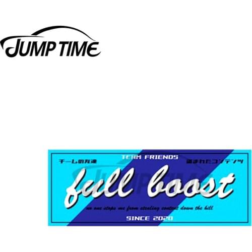 Jump Time 13 x 4.5cm For Car JDM Slap Sticker TEAM FRIENDS Refrigerator Vinyl Decal Occlusion Scratch Anime Car Assessoires