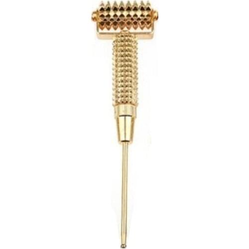 The high quality beauty skin care tool is the yellow metal roller for the roller yellow metal rolling south Korean import 115mm