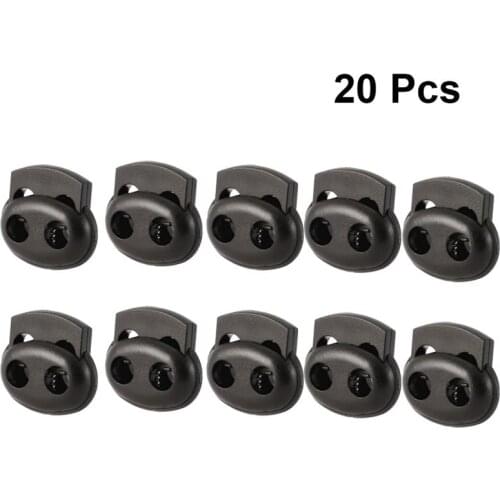 10/20/50PCS Cord Lock Easy to Install Durable Double Hole Stopper for Pack Drawstrings Pants Closures Paracord Products