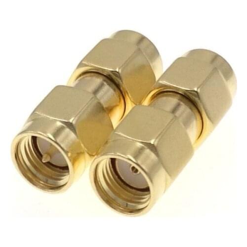 10pcs RP-SMA Male To SMA Male Adaptor Adapter For WiFi WLAN ETC