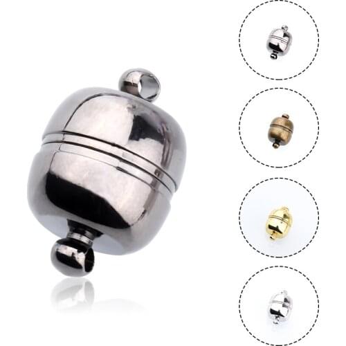 10pcs DIY copper color holding Bracelet buckle Necklace leather rope buckle double safety buckle strong magnet buckle