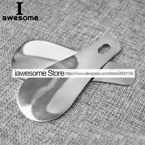 10cm Easy Carry Silver Shoehorn Metal Durable Stainless Steel Portable Fashion Key Ring Shoe Horns High Quality Accessories
