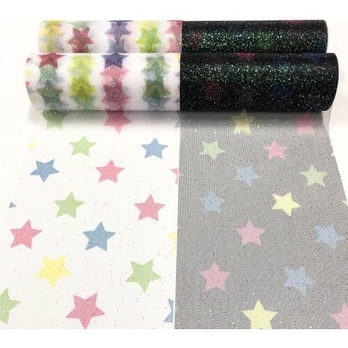 10 Yards Brilliant Pentagram Sequin Tulle Fabric DIY Headwear Ribbon Baby Shower Skirt Party Decoration Wedding Favors and Gifts