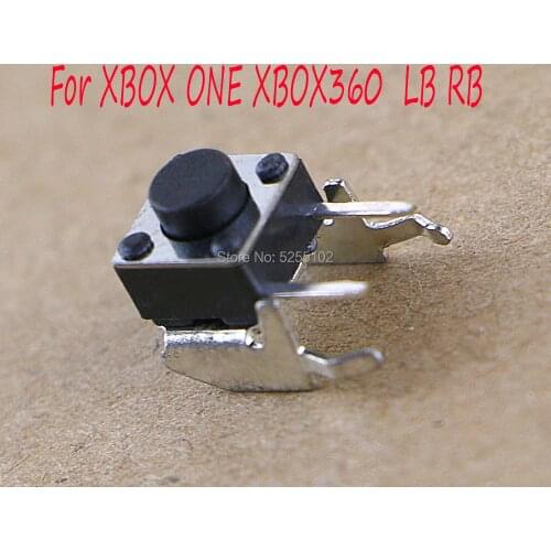 100pcs Replacement black White For Xbox 360 Xbox One Controller RB LB Bumper Button Switch Repairt