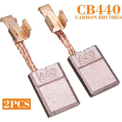 2pcs Carbon Brushes Wire Leads Generator Generic Electric Motor Brush Replacement