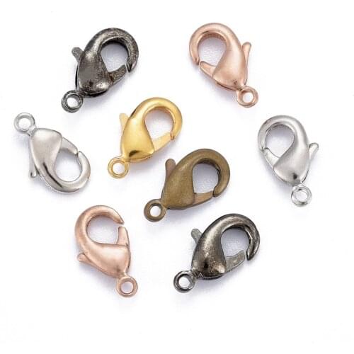 Pandahall 10/12/15/18/23/27mm 200pc Environmental Brass Lobster Claw Clasps For DIY Jewelry Making Handicrafts Supplies