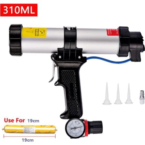 310ml sausage use pneumatic caulking gun for paint & decorating sealant gun silicone glue gun with Adjustment meter and silencer