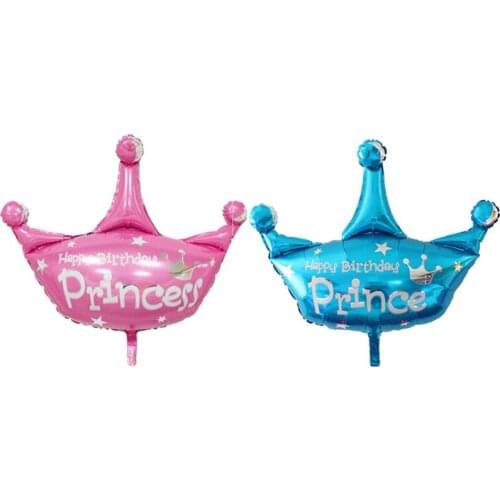 50pcs Mini crown princess balloon red blue party decoration birthday foil balloon Happy birthday children gift balloons globos