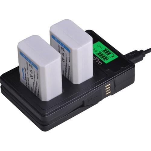 2000mAh NP-FW50 NP FW50 Battery and Charger for Sony A6000, A6500, A6300, A6400, A7, A7II, A7RII, A7SII, A7S, A7S2, A7R, A7R2