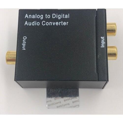 Analog to Digital Converter Audio Adapter Coaxial or Analog L/R to Toslink digital Audio Signals Audio Coverter
