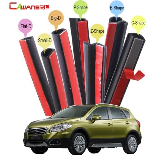 Cawanerl Car Rubber Sealing Strip Kit Seal Edge Weatherstrip Noise Insulation Self-Adhesive For Suzuki XL7 S-Cross SX4 Vitara