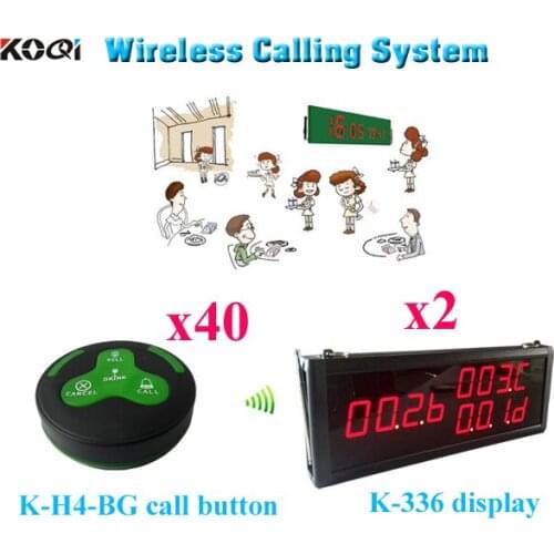 Wireless Calling System Entertainment Equipment For Sale Music Pager Ycall ( 2 display 40 call button)