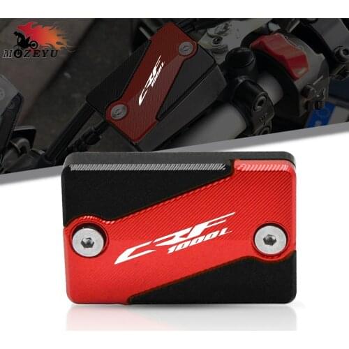 For HONDA CRF1000L Africa Twin 2016-2017 CRF 1000L CNC Accessories Aluminum Motorcycle Red/Black Front Brake Fluid Cap Cover