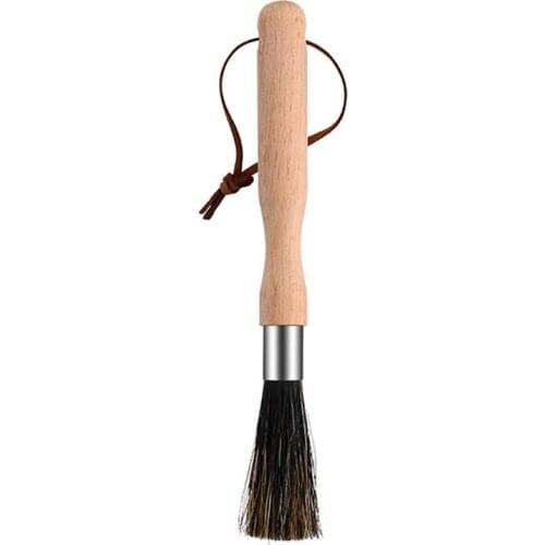 Coffee Grinder Powder Cleaning Brush Coffee Machine Brush Wood Handle Pig Bristle Dusting Espresso Brush