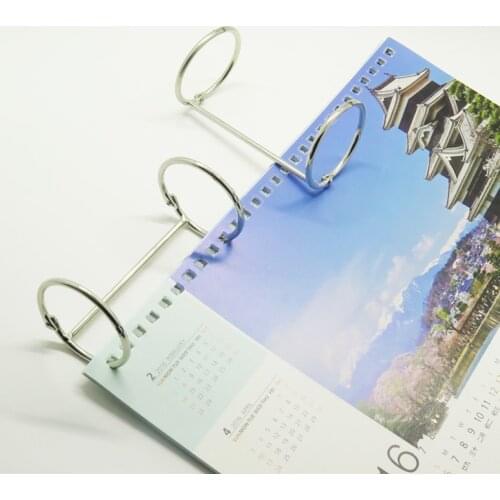 83mm Metal Loose Leaf Book Binder Hinged Ring Binding Rings DIY Nickel Desk Calendar Circle 2 Rings For Scrapbook Album Notebook
