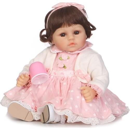 Doll Bebe Reborn 48cm Silicone Reborn Baby Doll kids Playmate Gift For Girls 19 Inch Baby Alive Soft Toys For Bouquets dollmai