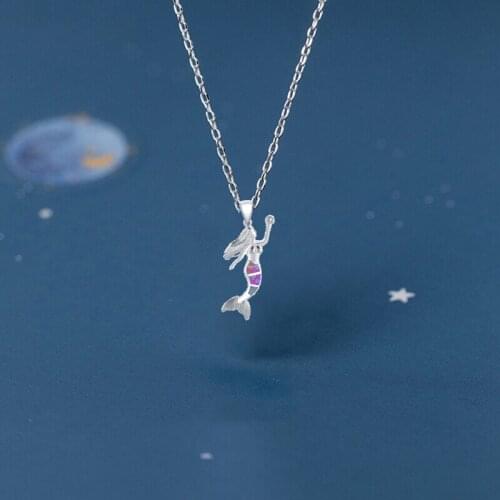 ROLILASONl Delicate Pink Fire Opal Pendant 925 Silver Fashion Jewelry Blue Zircon Pendant OPS707 for Lover