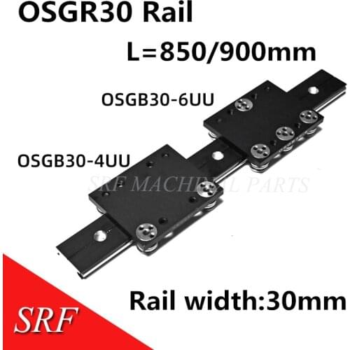 Square Roller Linear Guide Rail OSGR30 dual-axis linear guide with length 850/900mm with OSGB30 Bearing slide block