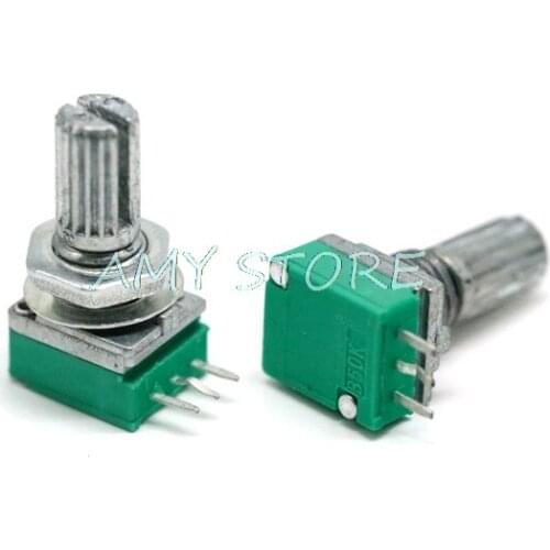 Lot10 B100K B50K B20K B10K B5K RK097N Audio Amplifier Sealed Single Potentiometer 15mm Length Shaft 3pins