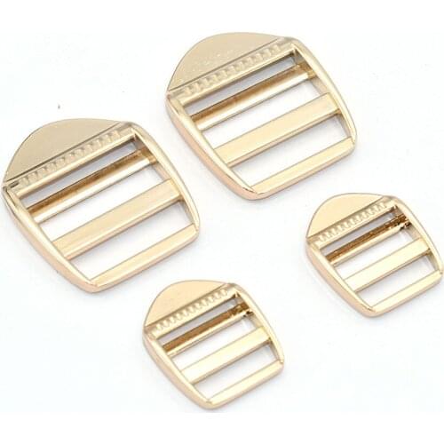 20/30mm Gold Adjustable Belt Buckle Slide Buckle Metal Purse clasp Buckles Bag ring strap buckles Handbag webbing hardware - 6pc