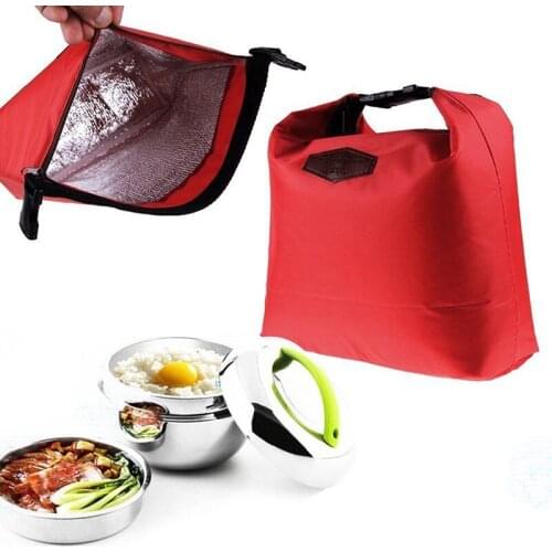 Fashion Portable Thermal Insulated Lunch Bag Cooler Lunchbox Storage Bag Lady Carry Picinic Food Tote Insulation Package