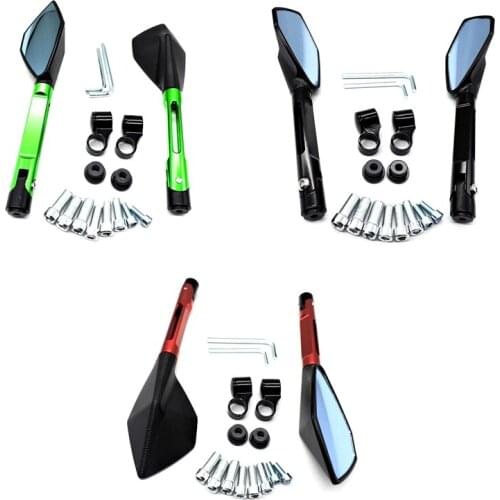 Motorcycle Blue Anti Glare Mirror Handlebar Rear Mirrors Reversing Motorbike Mirrors For Honda Yamaha Suzuki Universal